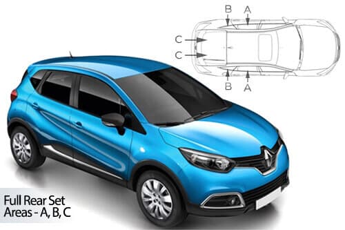 Häikäisysuojasarja Renault Captur, 5 ovinen (2013-2019), Car Shades – CarShades