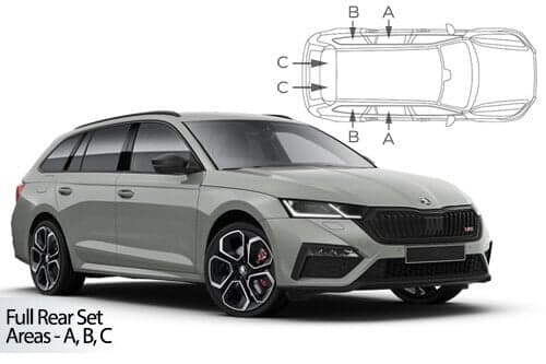 Häikäisysuojasarja Skoda Octavia, Farmari (2019➟), Car Shades – CarShades