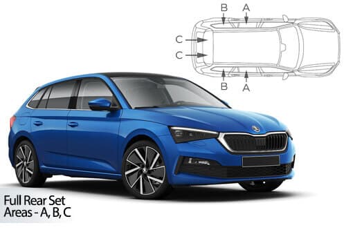Häikäisysuojasarja Skoda Scala (2019➟), Car Shades – CarShades