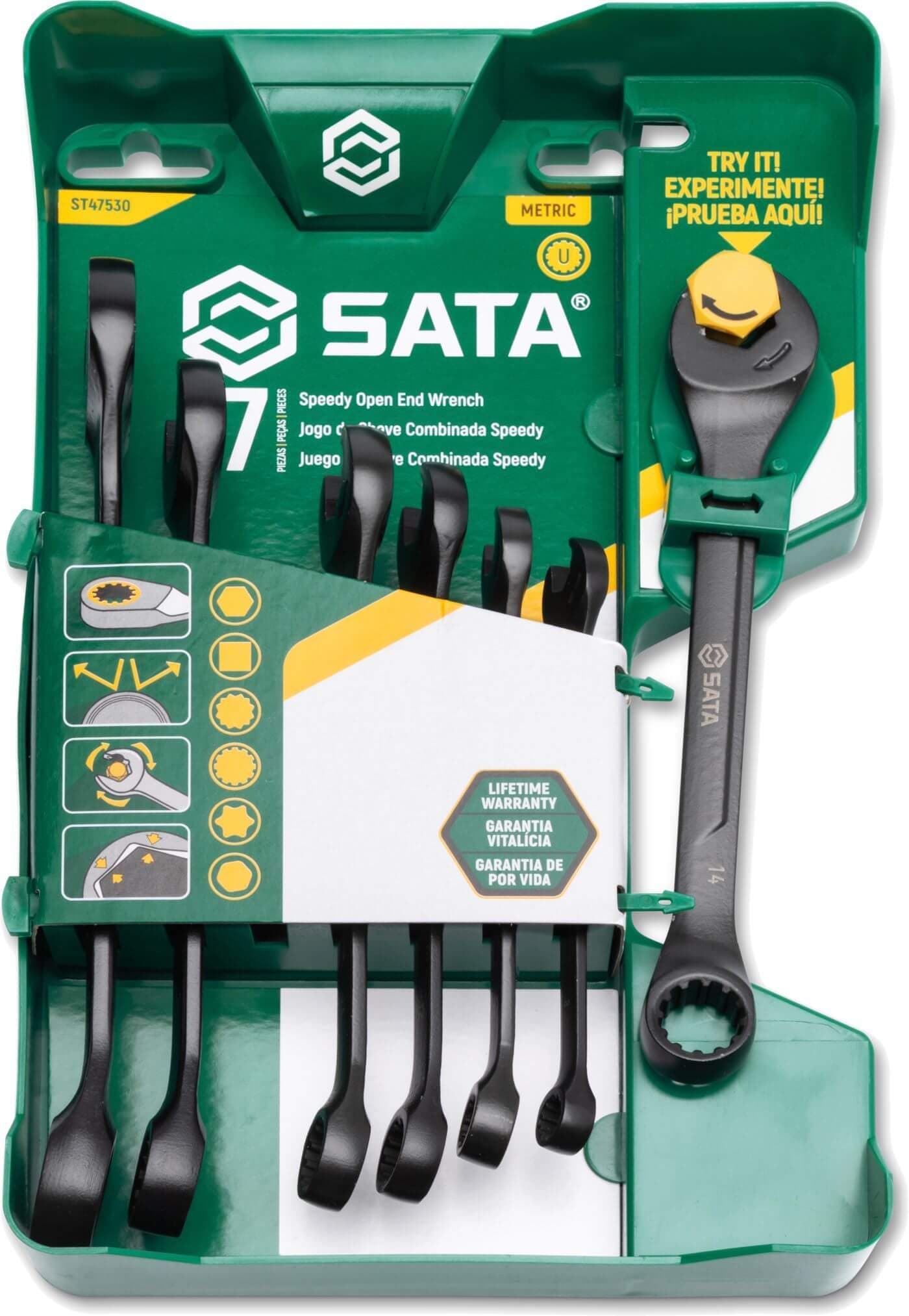 Räikkälenkkiavainsarja 7 osainen, 8-17 mm, Sata – Sata