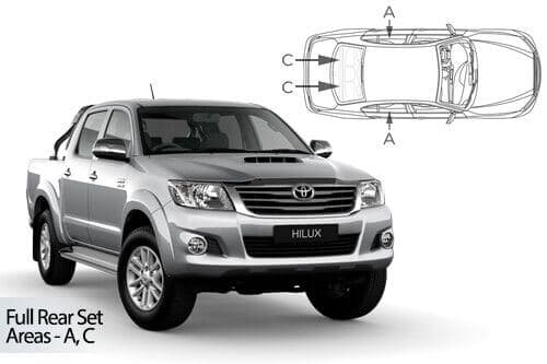 Häikäisysuojasarja Toyota Hilux Double Cab, 4 ovinen (2011-2015), Car Shades – CarShades