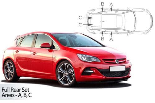 Häikäisysuojasarja Opel Astra, 5 ovinen (2010-2015), Car Shades – CarShades