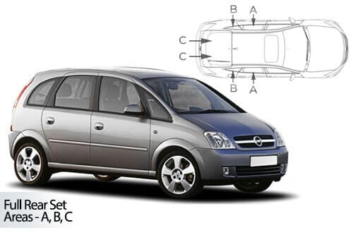 Häikäisysuojasarja Opel Meriva, 5 ovinen (2003-2010), Car Shades – CarShades