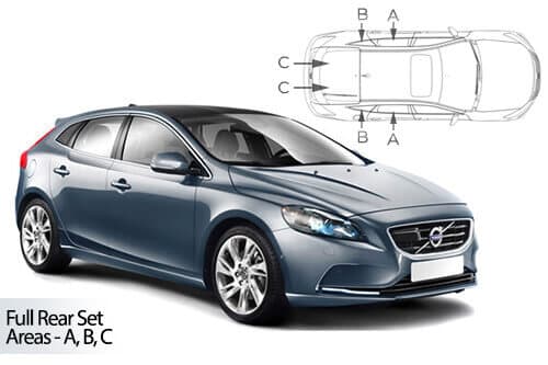 Häikäisysuojasarja Volvo V40, 5 ovinen (2012-2019), Car Shades – CarShades
