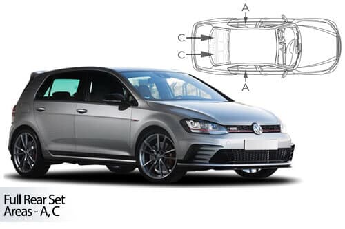 Häikäisysuojasarja Volkswagen Golf MK 7 HB, 5 ovinen (2013-2020), Car Shades – CarShades