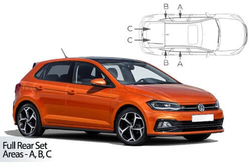 Häikäisysuojasarja Volkswagen Polo, 5 ovinen (2017➟), Car Shades – CarShades