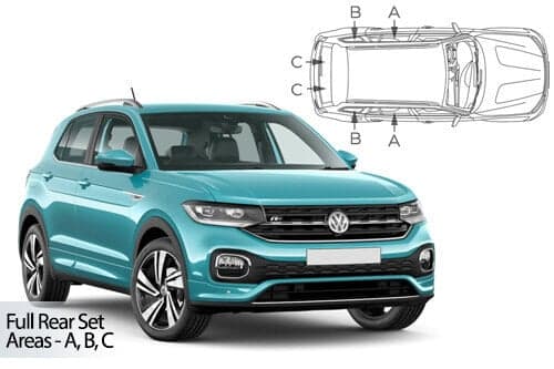 Häikäisysuojasarja Volkswagen T-Cross (2018➟), Car Shades – CarShades