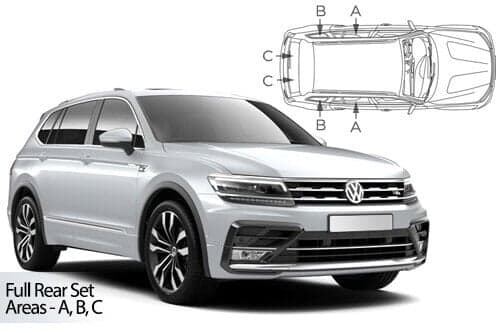 Häikäisysuojasarja Volkswagen Tiguan Allspace (2016➟), Car Shades – CarShades