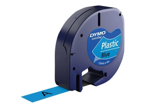 Dymo Tape Letratag 12mm Muovi Musta/sininen – Dymo