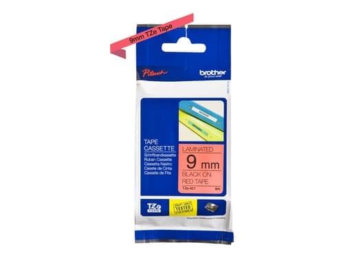 Brother Tape 9mm Tze-421 Musta/punainen – Brother