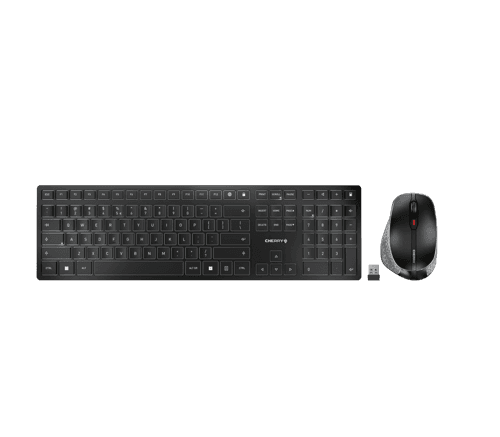 Cherry Dw 9500 Slim Näppäimistö Sisältää Hiiren Rf Wireless + Bluetooth Qwerty Pohjoismainen Musta, Harmaa Cherry Sx Pohjoismainen – Cherry