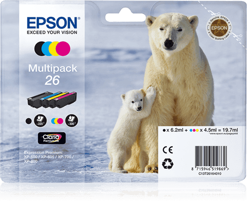 Epson Muste Monipakkaus 4-colors 26 Claria Premium – Epson