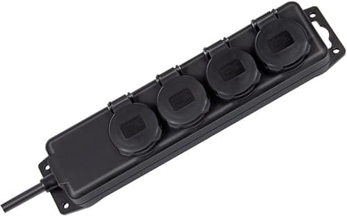 Brennenstuhl Extension Socket Ip44 4-way Black 2m H07rn-f 3g1,5 – Brennenstuhl