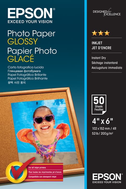 Epson Paper Photo Glossy 10x15cm 200g 50-sheet – Epson