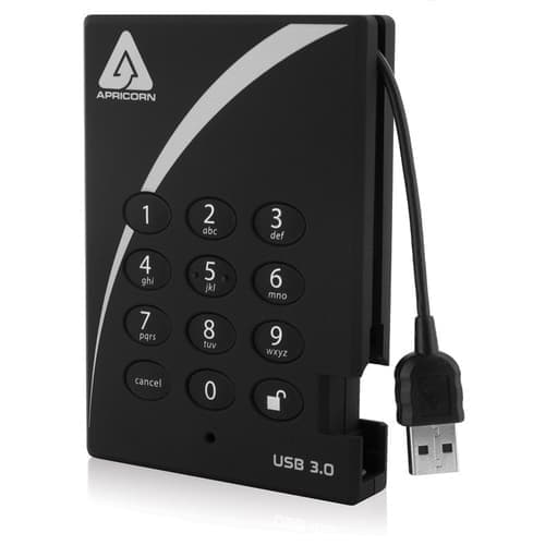 Apricorn Padlock Secure 256bit Aes 2tb Musta – Apricorn
