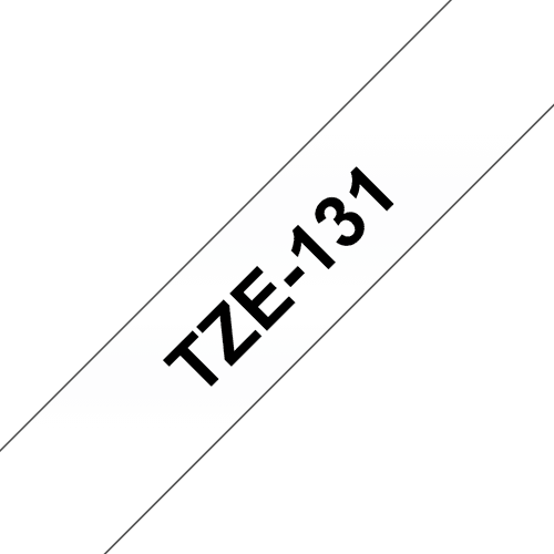 Brother Tape 12mm Tze-131 Musta/läpinäkyvä – Brother