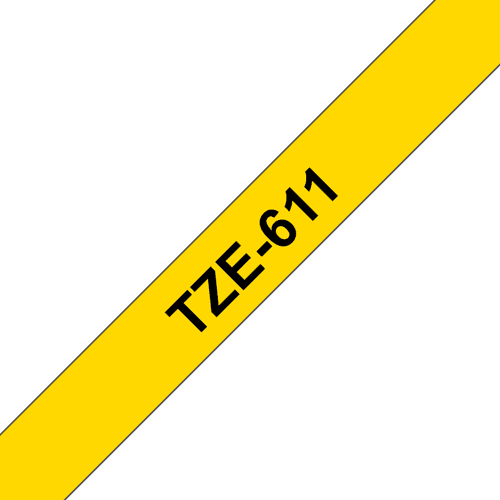 Brother Tape 6mm Tze-611 Musta/keltainen – Brother