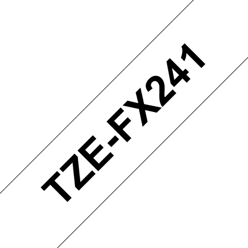 Brother Tape 18mm Tze-fx241 Musta/valkoinen Joustava – Brother