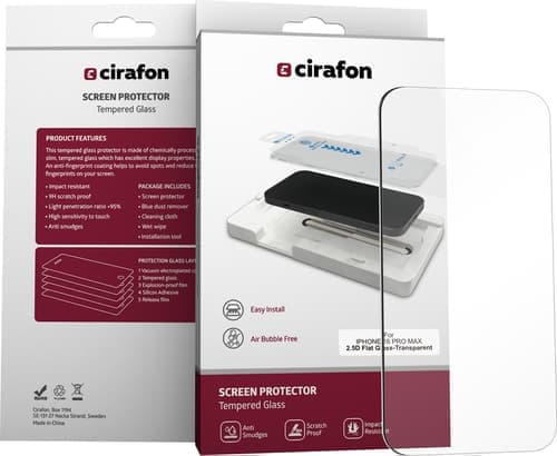 Cirafon Recycled Ultra-wide (double Tempered) Näytönsuoja Iphone 16 Pro – Cirafon
