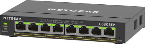 Netgear Gs308ep 8-port Gigabit Ethernet Easy Smart Managed Poe+ 62w – Netgear