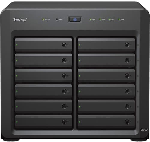 Synology Diskstation Ds2422+ Nas- Ja Tallennuspalvelimet Tower Ryzen Embedded V1500b 4 Gb Ddr4 0 Tb Diskstation Manager Musta – Synology