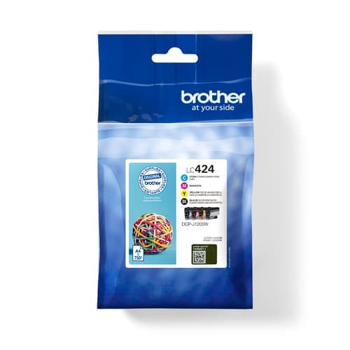 Brother Ink Multipack (bk/c/m/y) Lc424val 750 Pages - Dcp-j1200w – Brother