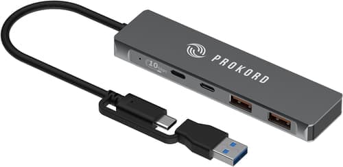 Prokord Usb 3.2 Gen 2 -keskitin - 4-porttinen Usb-a Ja Usb-c, 10 Gbps – Prokord