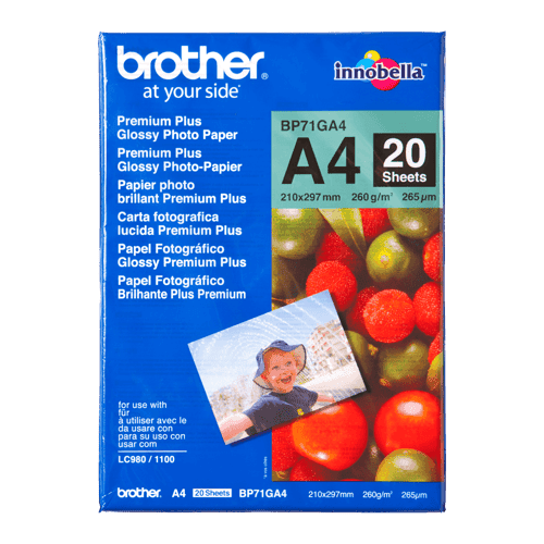 Brother Paperi Photo Glossy A4, 20 Arkkia, 260 G – Brother