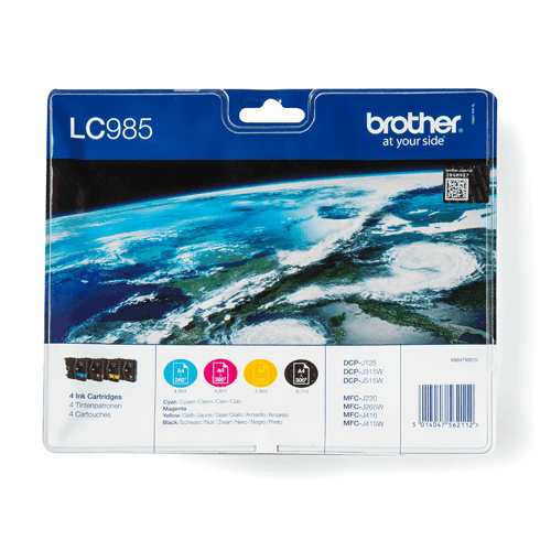 Brother Muste Kit Lc985 (b,c,m,y) - Dcp-j125 – Brother