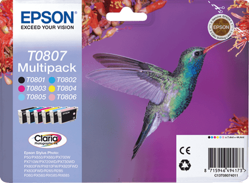 Epson Muste Monipakkaus T0801/2/3/4/5/6 - R265 – Epson