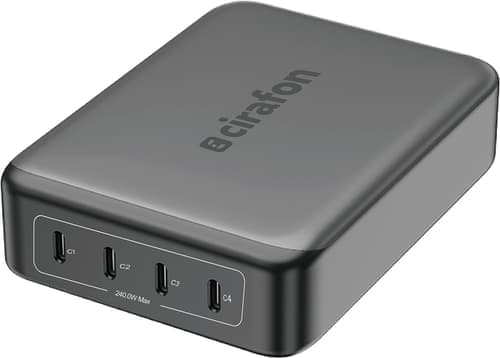 Cirafon 240w Usb-c Multiport Charger - Fast Charging For Laptop & Mobile Harmaa – Cirafon