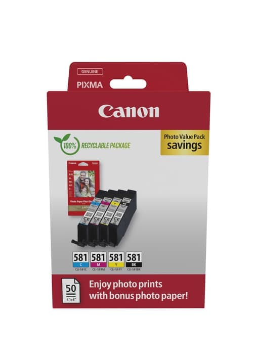 Canon Ink Multipack Photo Cli-581 (bk/c/m/y) - Ts9550/ts9551 – Canon