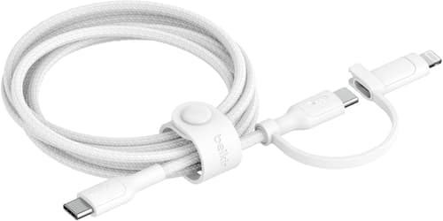 Belkin 2-in-1 Usb-c And Lightning Cable 1.5m Usb-c Usb-c, Lightning Valkoinen – Belkin