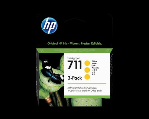 Hp Muste Keltainen 711, 29ml - Dj T120 - 3-pack – HP