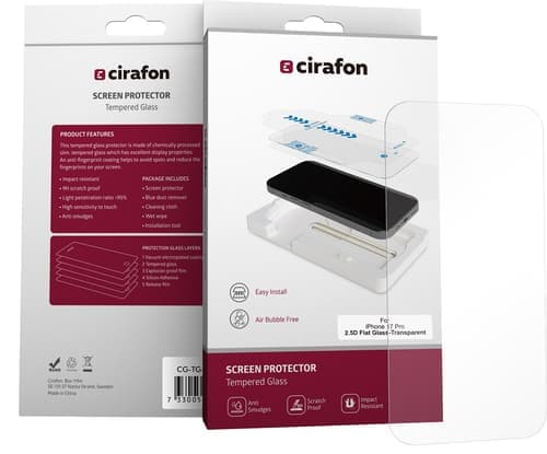 Cirafon Recycled Ultra-wide (double Tempered) Näytönsuoja Iphone 17 Pro – Cirafon