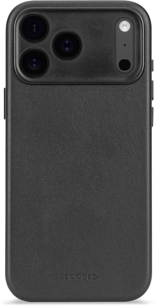 Decoded Leather Backcover Iphone 17 Pro Musta – Decoded
