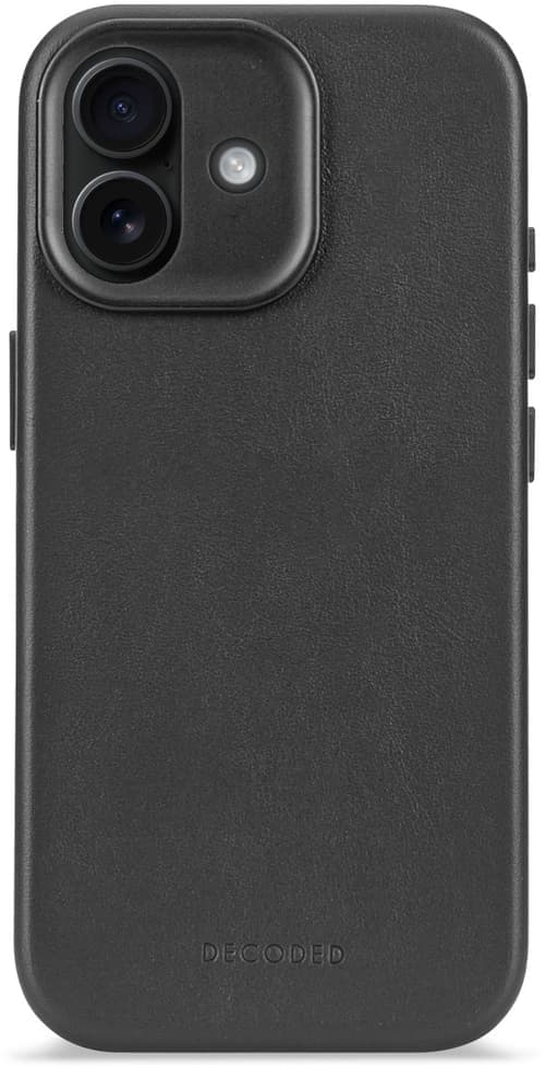 Decoded Leather Backcover Iphone 17 Musta – Decoded