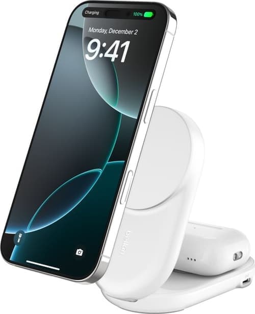 Belkin Ultracharge 25w Qi2 2in1 Magnetic Charger Plus 1.5m Valkoinen – Belkin