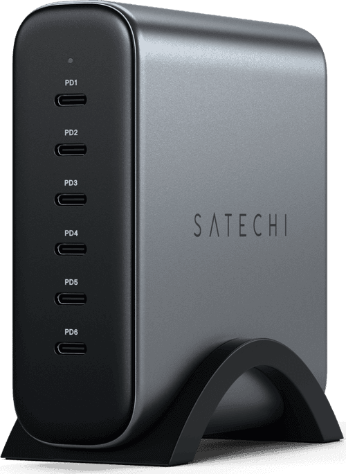 Satechi 200w Usb-c 6-port Gan Charger Harmaa – Satechi