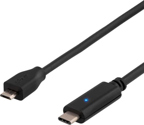 Deltaco Usb-kaapeli 1m Usb-c Usb-a, Micro Usb-b Musta – Deltaco