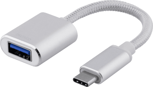 Deltaco Usb-c 3.1 To Usb-a Adapter Otg 10 Cm - Silver 0.1m Usb-c Usb-a Hopea – Deltaco