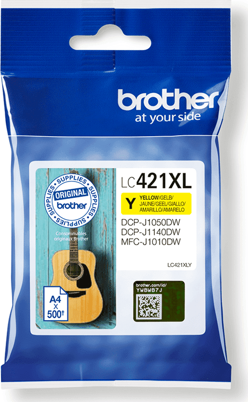 Brother Muste Keltainen Lc421xly 500 Sivua - Dcp-j1050 – Brother