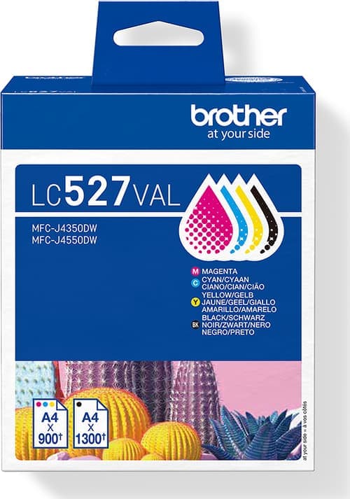 Brother Väriarvopaketti (syan/ Magenta/ Keltainen/ Musta) 527val 1x1,3k (m) / 3x900 Sivua (s/m/k) – Brother