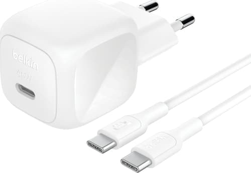 Belkin 45w Usb Pd Compact Wall Charger + Usb-c Cable 1m Valkoinen – Belkin