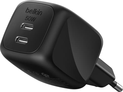 Belkin Dual Usb-c Gan Wall Charger 50w Musta – Belkin