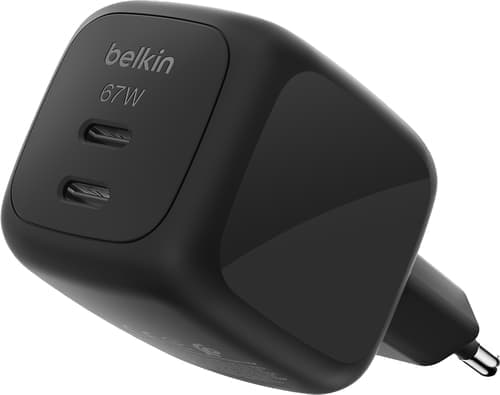 Belkin Dual Usb-c Gan Wall Charger 67w Musta – Belkin