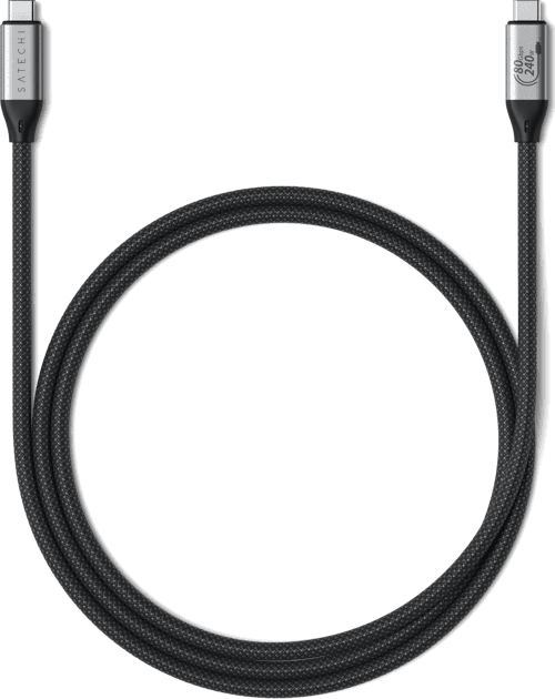 Satechi Usb4 Pro V2 240w 1.2m Usb-c Usb-c Hopea, Musta – Satechi