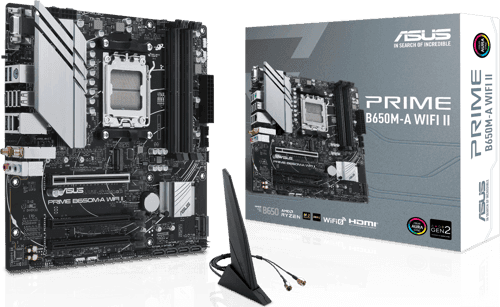 Asus Prime B650m-a Wifi Ii Amd B650 Pistoke Am5 Mikro Atx Am5 Micro-atx Emolevyt – ASUS