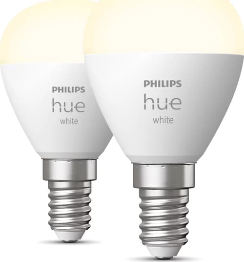 Philips Hue, Valkoinen Luster-lamppu - E14-älylamppu - (2 Kpl) – Philips