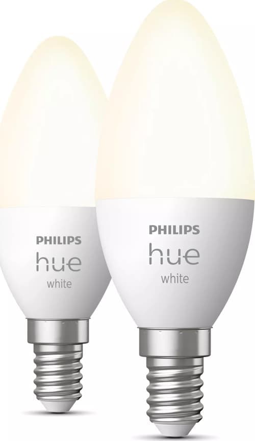 Philips Hue, Valkoinen Kynttilälamppu - E14-älylamppu - (2 Kpl) – Philips